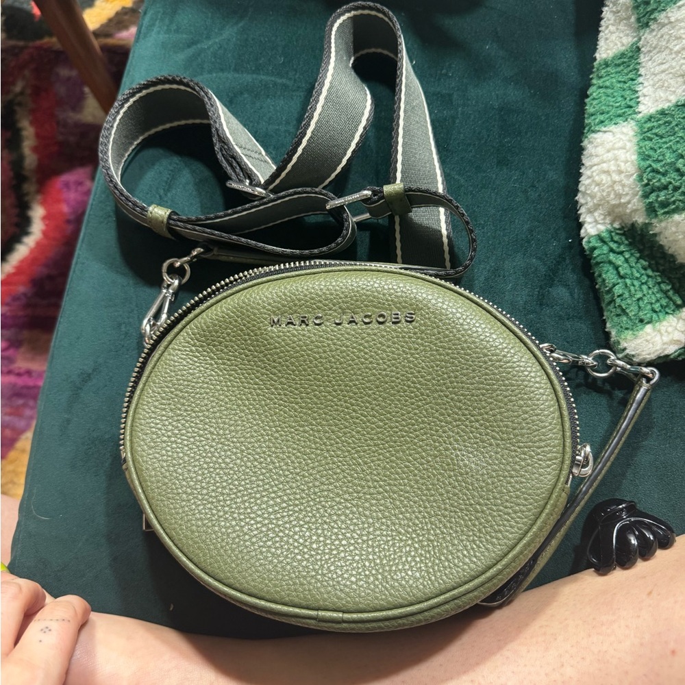 Oval olive crossbody purse